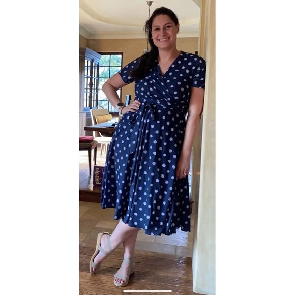 Slate & Willow Blue & Pink Floral Wrap Maxi Dress Size S Designer Women’s Style - Picture 11 of 11